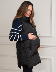 Black 3 In 1 Maternity & Babywearing Vest | Women Seraphine Coats & Jackets