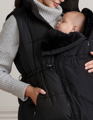 Black 3 In 1 Maternity & Babywearing Vest | Women Seraphine Coats & Jackets