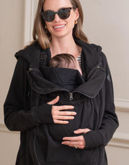 Black 3 In 1 Maternity Hoodie | Women Seraphine Essentials
