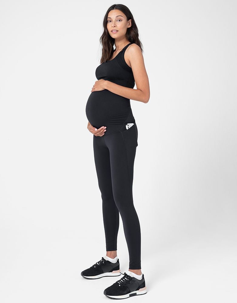 Black Bump & Back Support Maternity Leggings | Women Seraphine Leggings & Tights