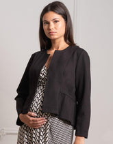 Black Peplum Maternity Jacket | Women Seraphine Coats & Jackets