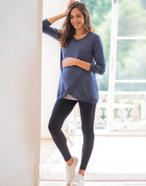 Blue Maternity & Nursing Sweatshirt | Women Seraphine Jumpers & Knitwear