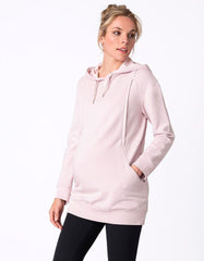 Blush Pink Maternity & Nursing Hoodie | Women Seraphine Coats & Jackets