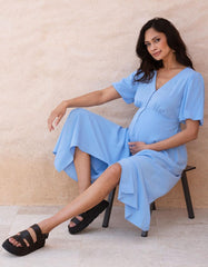 Button-through V Neck Maternity And Nursing Dress | Women Seraphine Dresses