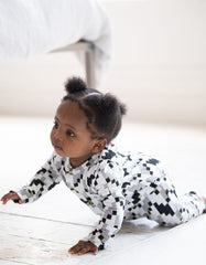 Easy Zip Organic Cotton Sleepsuit – Black & White | Baby Seraphine Baby Clothes