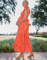 Flutter Sleeve Maxi Wrap Maternity Dress | Women Seraphine Dresses