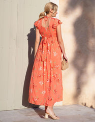 Flutter Sleeve Maxi Wrap Maternity Dress | Women Seraphine Dresses