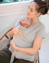 Grey Cotton Short-Sleeve Skin To Skin Top | Women Seraphine Skin To Skin