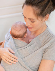 Grey Cotton Short-Sleeve Skin To Skin Top | Women Seraphine Skin To Skin