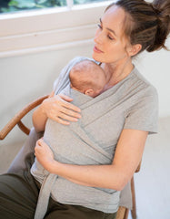 Grey Cotton Short-Sleeve Skin To Skin Top | Women Seraphine Skin To Skin