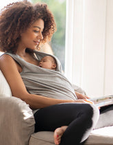 Grey Marl Cotton Skin To Skin Top | Women Seraphine Loungewear