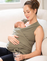 Khaki Cotton Skin To Skin Top | Women Seraphine Hoodies & Tops