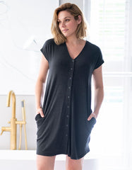 Maternity Hospital Bag Labor Gown In Organic Cotton US | Women Seraphine Essentials