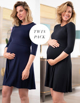 Maternity & Nursing Dresses – Twin Pack | Women Seraphine Dresses