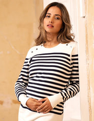 Nautical Cotton Maternity & Nursing Sweater | Women Seraphine Jumpers & Knitwear