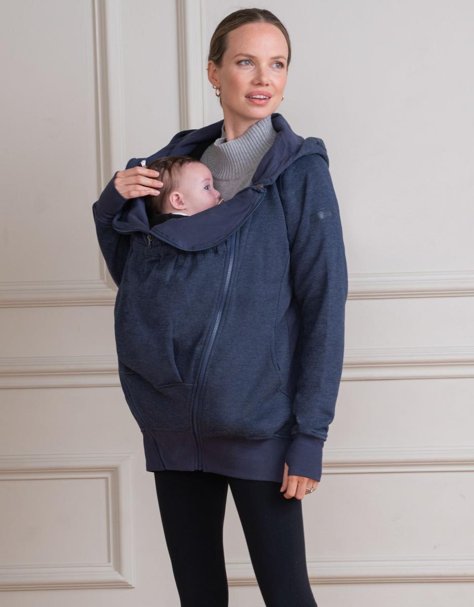 Navy Blue 3 In 1 Maternity Hoodie | Women Seraphine Coats & Jackets