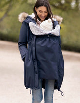 Navy Blue 3 In 1 Winter Maternity Parka | Women Seraphine Coats & Jackets