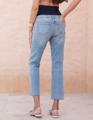 Over Bump Frayed Hem Maternity Jeans | Women Seraphine Jeans