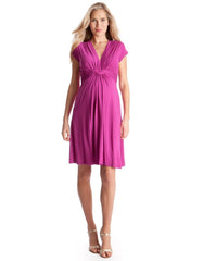 Pink Fuchsia Knot Front Maternity Dress | Women Seraphine Dresses