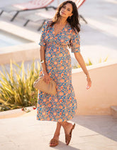 Pleat Detail A-Line Maxi Maternity Dress | Women Seraphine Dresses