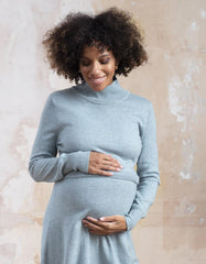 Sage Wool Blend Maternity & Nursing Sweater Dress | Women Seraphine Jumpers & Knitwear