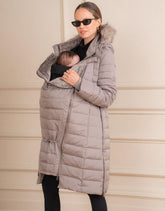 Slate 3 In 1 Down Maternity Coat | Women Seraphine Coats & Jackets