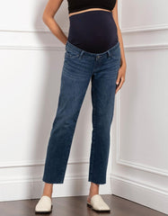 Tapered Frayed Hem Maternity Jeans | Women Seraphine Jeans
