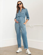 Tencel Denim Maternity Jumpsuit | Women Seraphine Jumpsuits