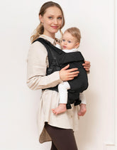 The CARIPOD™ Baby Carrier - Black Cotton Canvas | Baby Seraphine CARIPOD™
