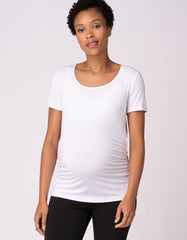 Twin Pack Maternity T-Shirts - Sage & White | Women Seraphine Essentials