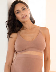 Twin Pack Seamless Bamboo Maternity-To-Nursing Bras - Cappuccino | Women Seraphine Lingerie & Shapewear