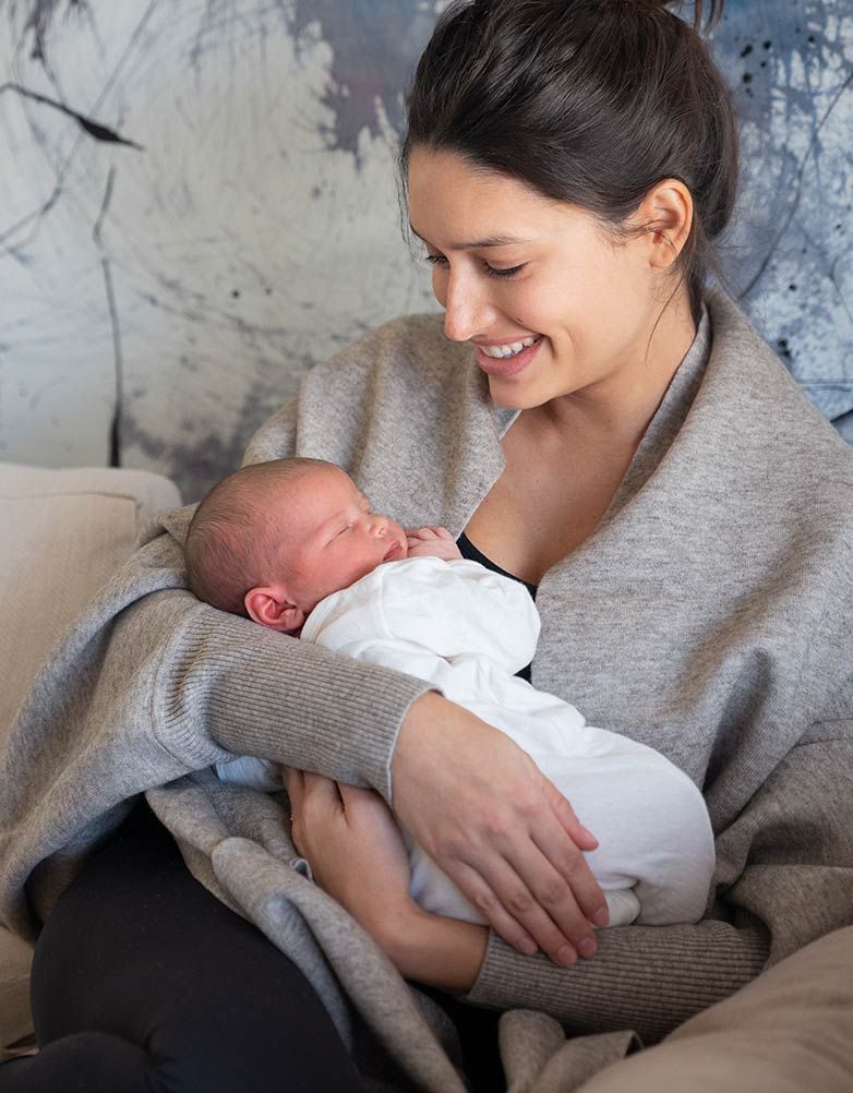 Two Tone Luxury Maternity & Nursing Shawl Wrap Maternity | Women Seraphine Jumpers & Knitwear