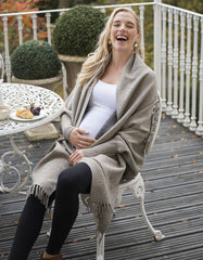Two Tone Luxury Maternity & Nursing Shawl Wrap Maternity | Women Seraphine Jumpers & Knitwear