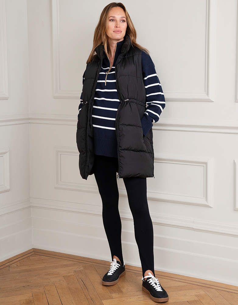Black 3 In 1 Maternity &amp; Babywearing Vest | Women Seraphine Coats &amp; Jackets