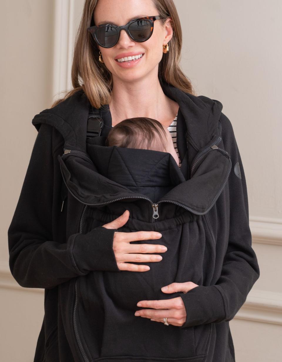 Black 3 In 1 Maternity Hoodie | Women Seraphine Essentials