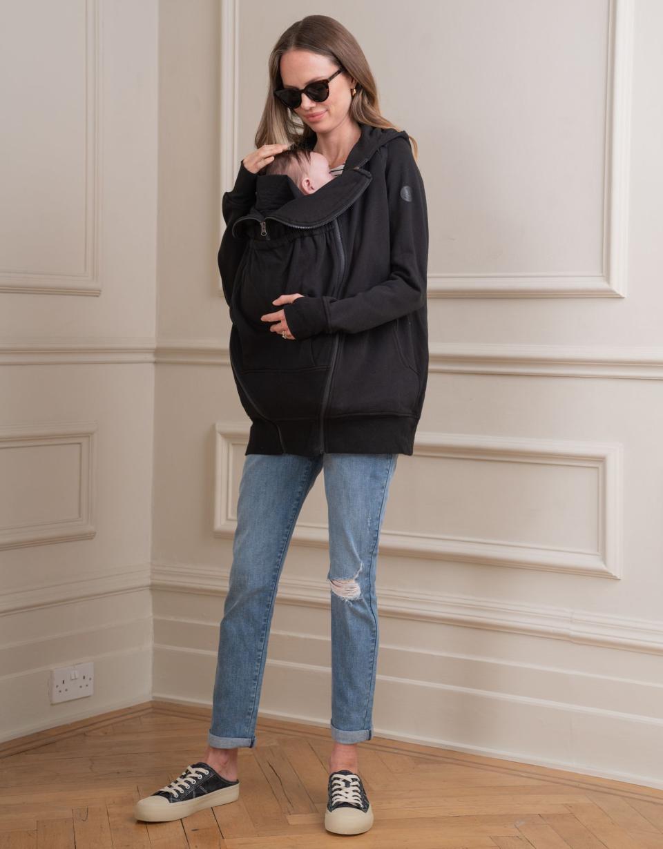 Black 3 In 1 Maternity Hoodie | Women Seraphine Essentials