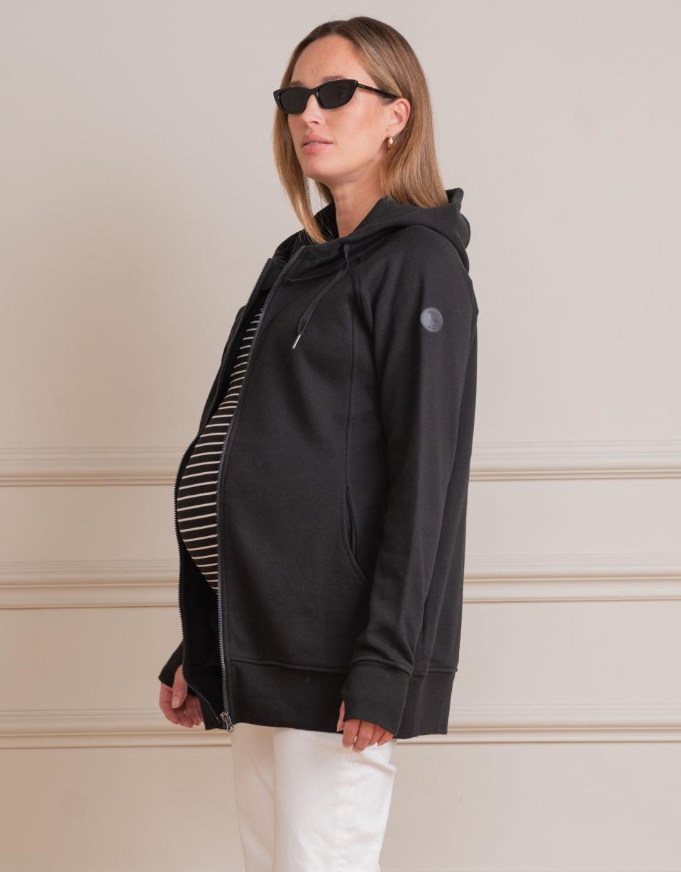 Black 3 In 1 Maternity Hoodie | Women Seraphine Essentials