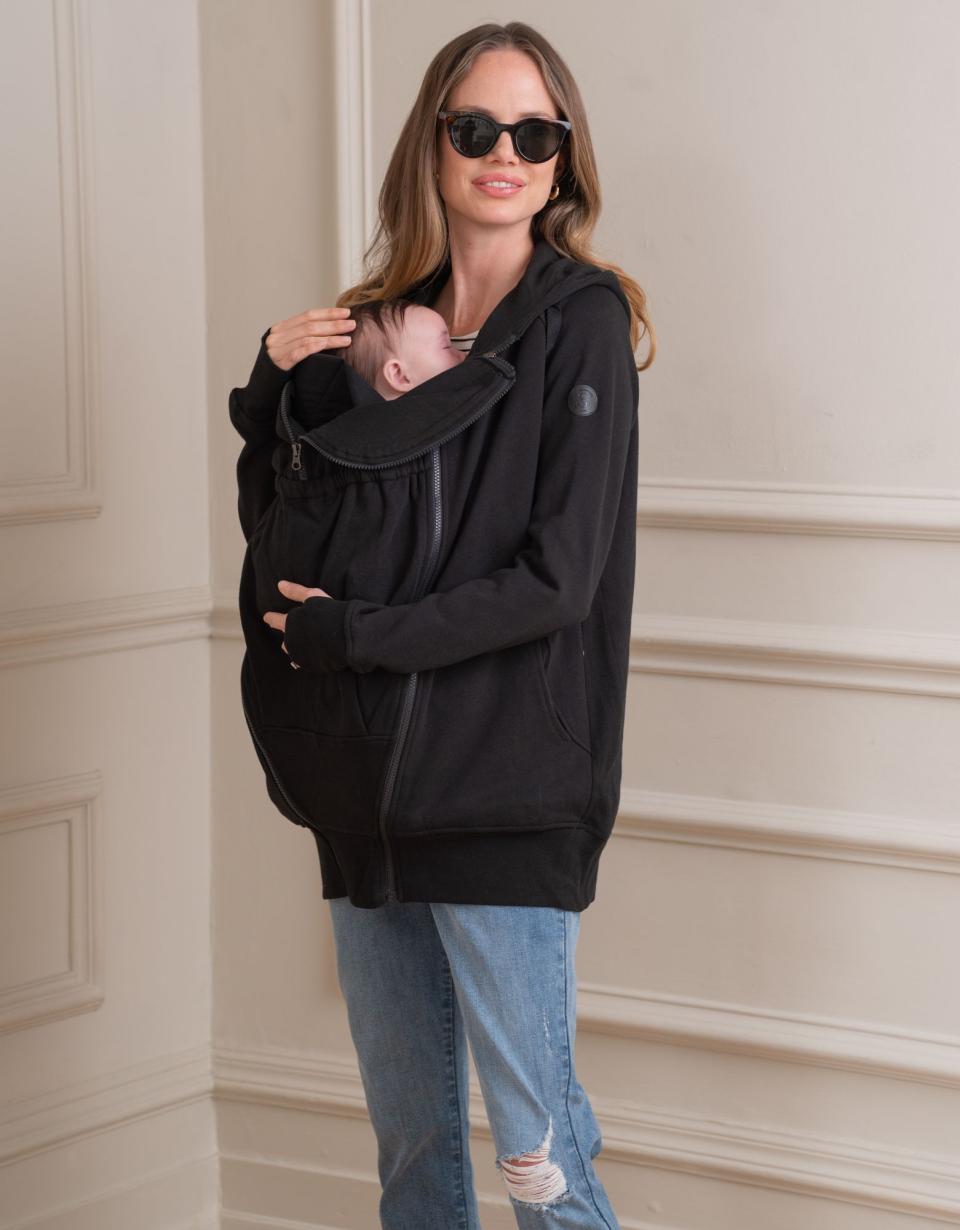 Black 3 In 1 Maternity Hoodie | Women Seraphine Essentials