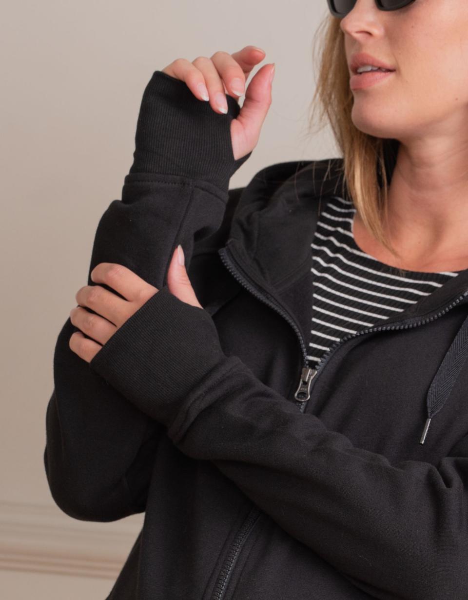 Black 3 In 1 Maternity Hoodie | Women Seraphine Essentials