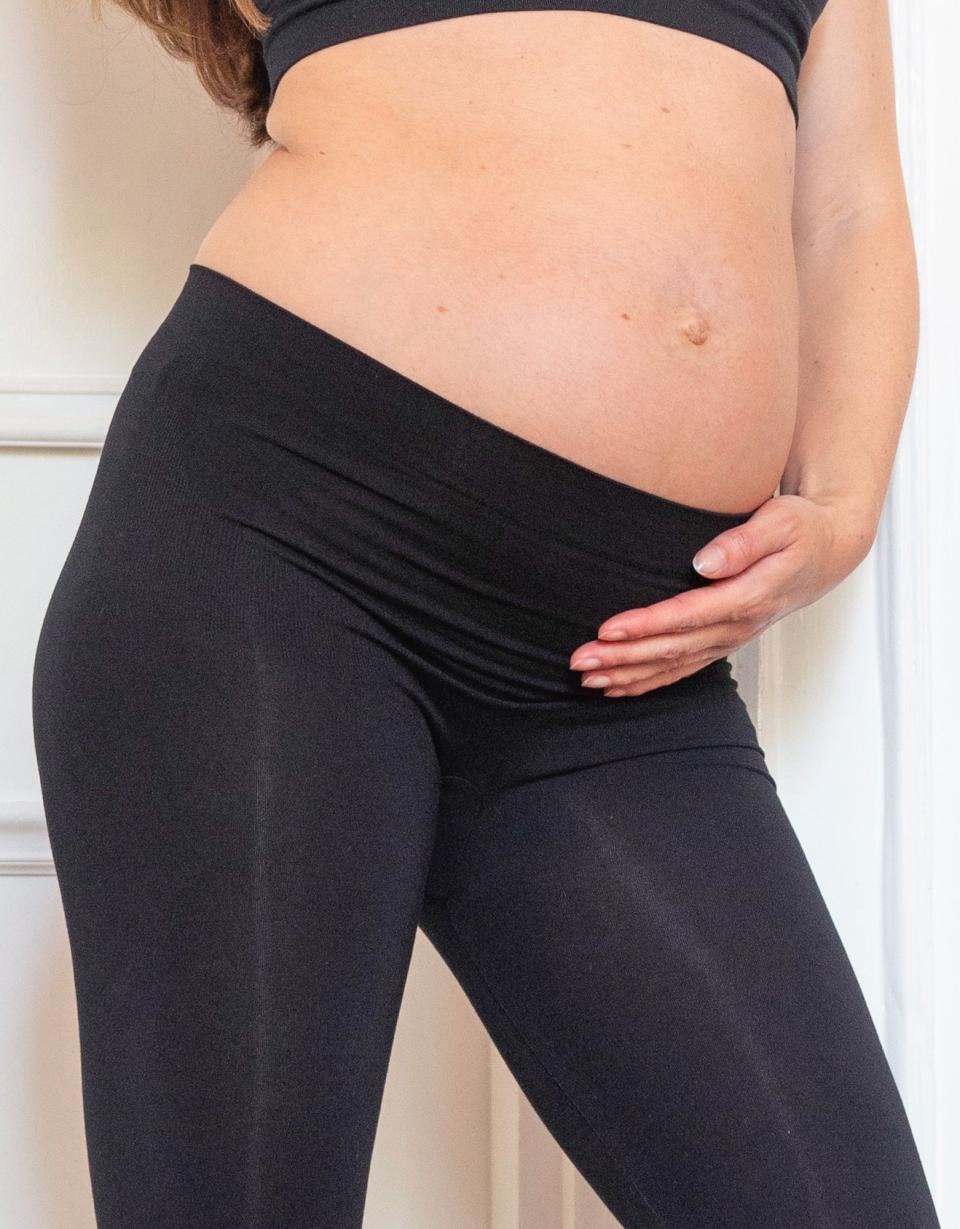 Black Bamboo Active Under-Bump Maternity Leggings | Women Seraphine Leggings &amp; Tights