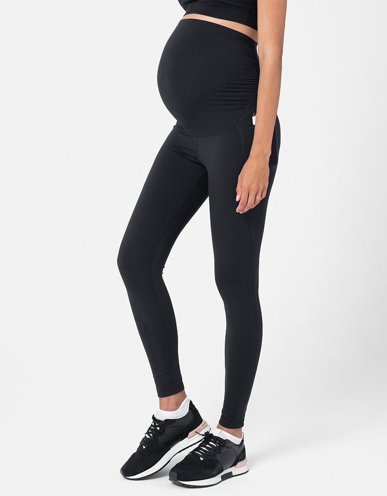 Black Bump &amp; Back Support Maternity Leggings | Women Seraphine Leggings &amp; Tights