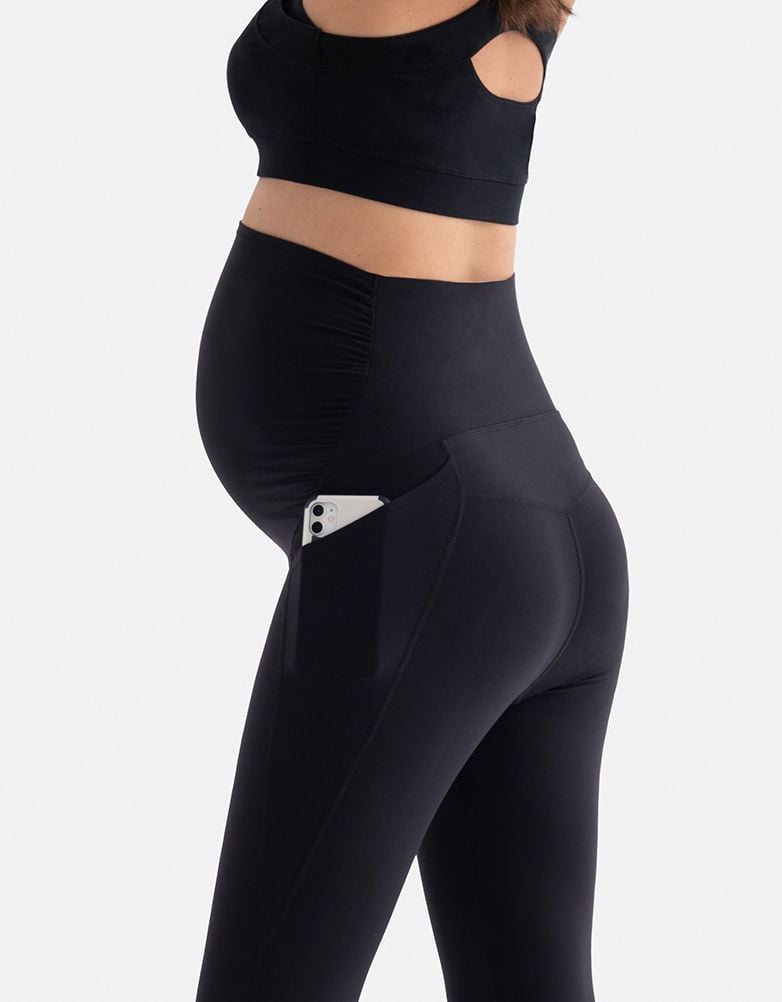Black Bump &amp; Back Support Maternity Leggings | Women Seraphine Leggings &amp; Tights