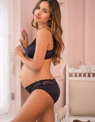 Black Seraphine Lace Trim Nursing Bra | Women Seraphine Nursing Bras &amp; Lingerie