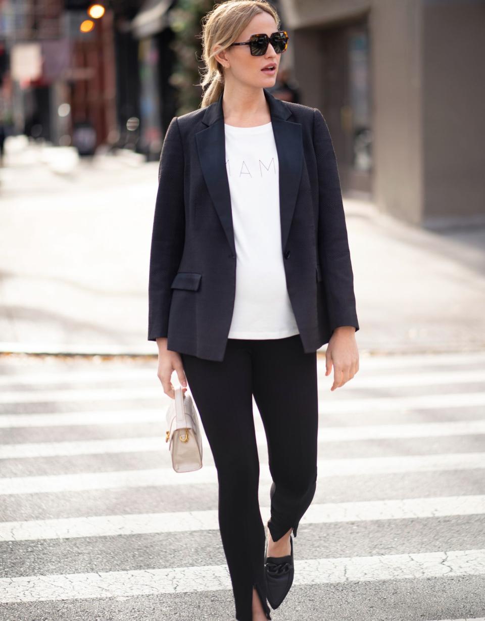 Black Tuxedo-Style Maternity Blazer | Women Seraphine Co-ords