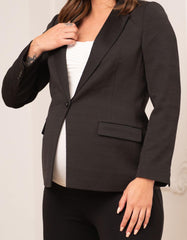 Black Tuxedo-Style Maternity Blazer | Women Seraphine Co-ords