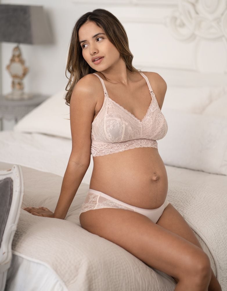 Blush Lace Maternity &amp; Nursing Bralette | Women Seraphine Lingerie &amp; Shapewear