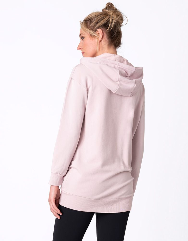 Blush Pink Maternity &amp; Nursing Hoodie | Women Seraphine Coats &amp; Jackets