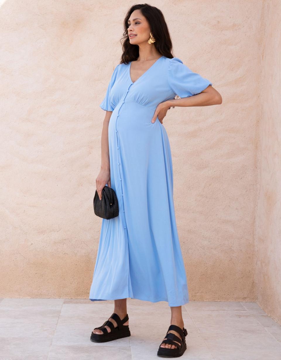 Button-through V Neck Maternity And Nursing Dress | Women Seraphine Dresses