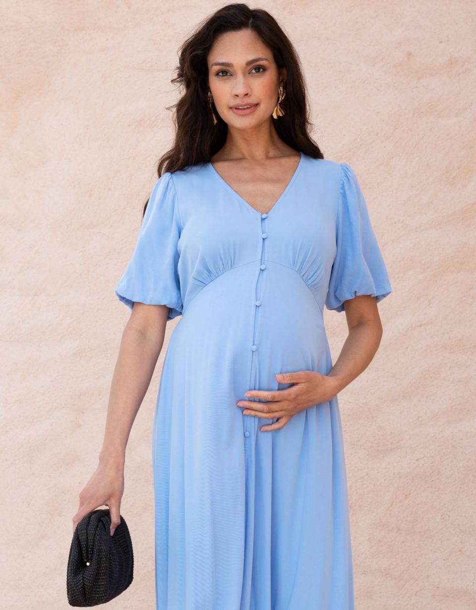 Button-through V Neck Maternity And Nursing Dress | Women Seraphine Dresses