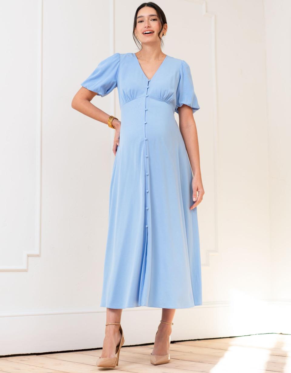 Button-through V Neck Maternity And Nursing Dress | Women Seraphine Dresses